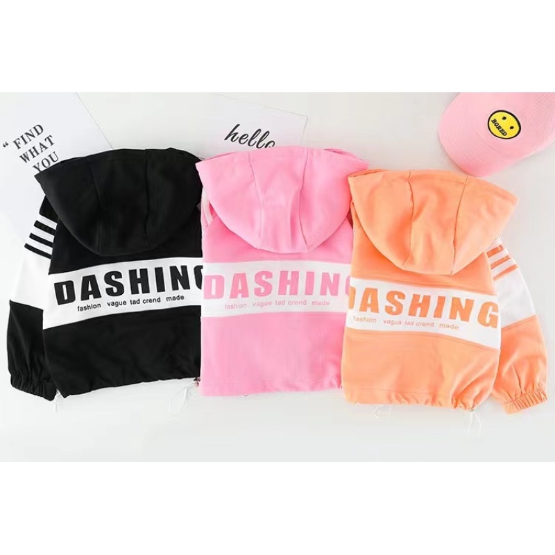 Conyson Casual Baby Girl Zipper Clothes Set Cute Hooded Sportswear Letter Infant Girls Long Sleeve Outfit 2Pcs Tracksuit