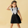 Conyson Princess Spring and Summer New kids Short Dot Sleeves Cotton Skirt 3pcs Boutique Baby Girl Clothes Sets For 1-6 Years