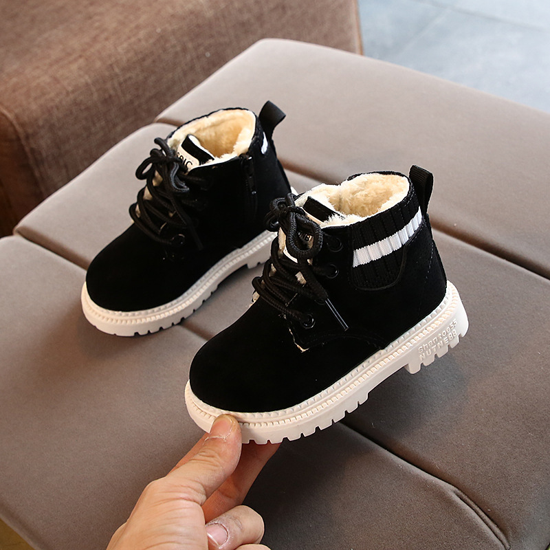 Conyson hot sale winter Outdoor waterproof walking Soft bottom Non-slip baby kid boy girl clothing snow Martin boots shoes
