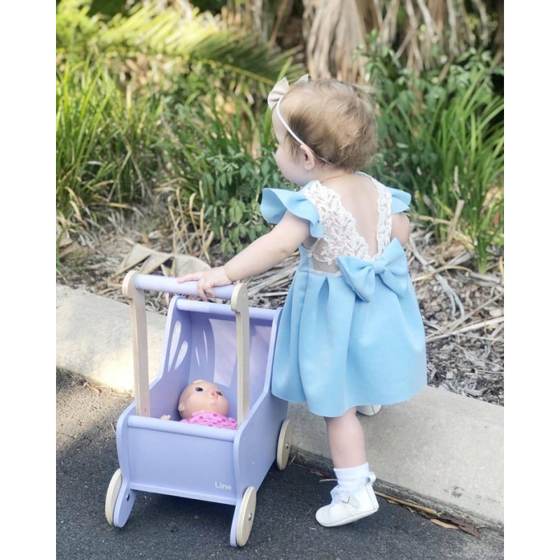 Vestido de festa infantil Conyson Wholesale com renda, sem mangas, para aniversário ou baile de formatura. Vestido de princesa rosa com decote nas costas e laço grande.