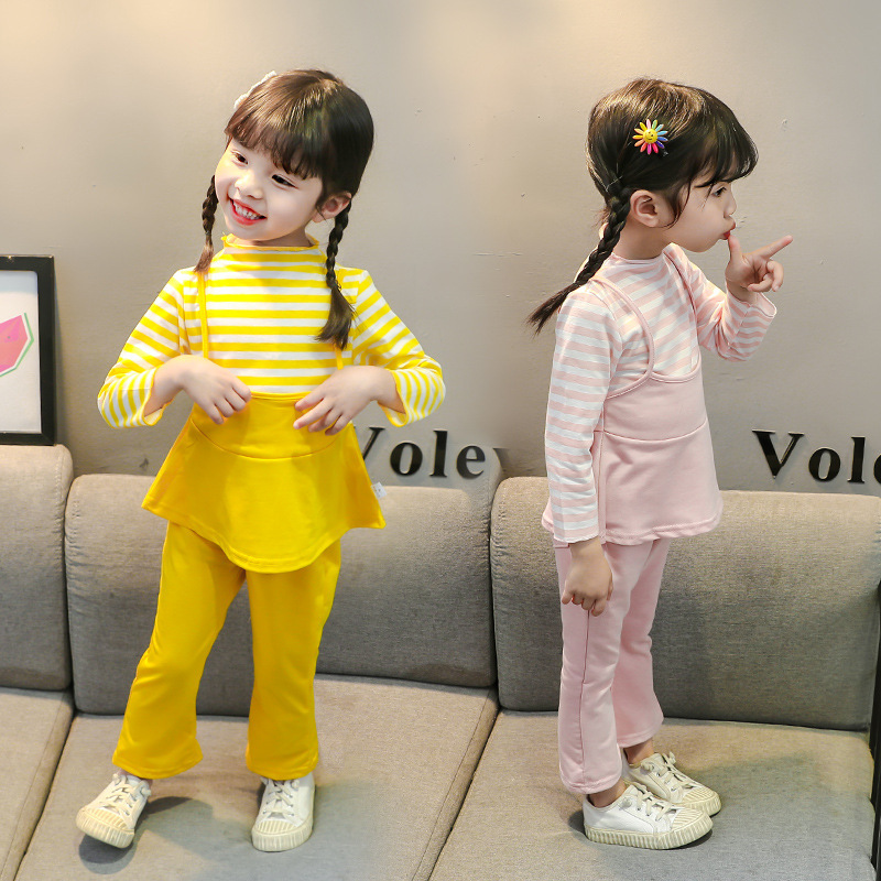 New Style Cute Outfits Toddler Clothing Sets Long Sleeve T Shirt + Trouser Two Piece Children's Clothing