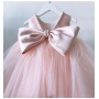 Conyson Kids Gown Birthday Pageant Party Pearls  With Big Bowknot Formal Tulle Skirt Piano Show Even Girls Baby Princess Dress