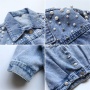 2021 New Kid Girl Denim Blue Jacket Toddler Girls Fashion Winter Outdoor Denim Top Jacket