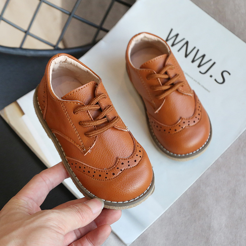 Conyson New Spring Autumn Children Leather Shoes for Boys Girls Casual Shoes Kids Soft Bottom Casual Outdoor Shoes Baby Sneakers