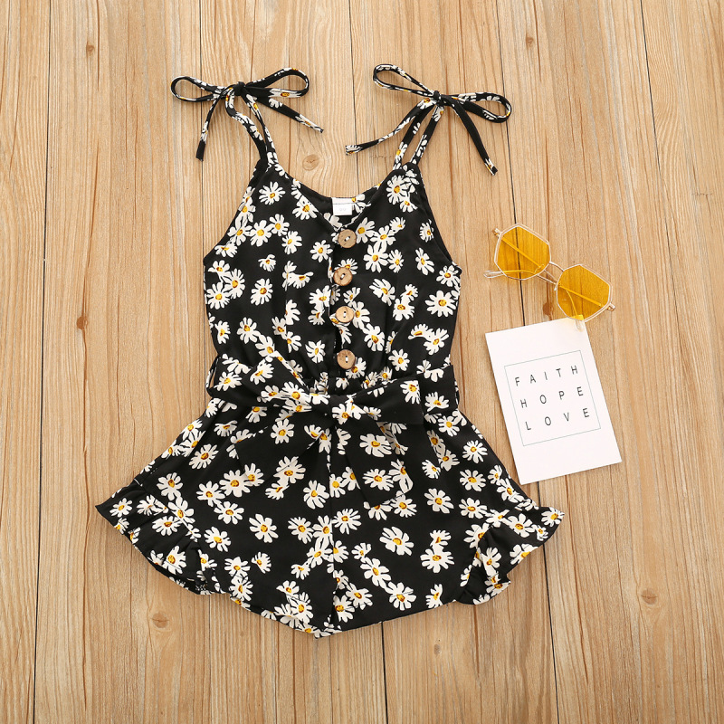 Conyson hot sale Summer Newborn Girl print flower Baby Girl leisure Cotton Sleeveless Mesh Newborn Casual rompers