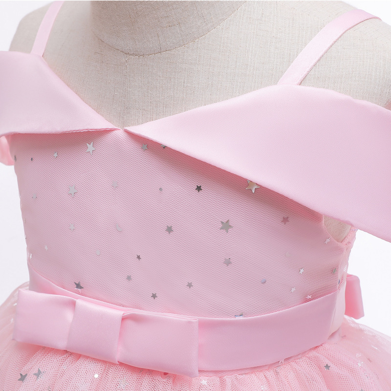 Conyson The Latest Baby Costumes Tulle Boutique Off Shoulder factory direct sale floral Clothing Children's Girls Princess Dress
