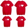 Conyson Hot Sale Family Couples Matching Parent Outfit Dad Mom Baby Girls And Me Heartbeat Printed Man Woman Kids Clothes Shirt