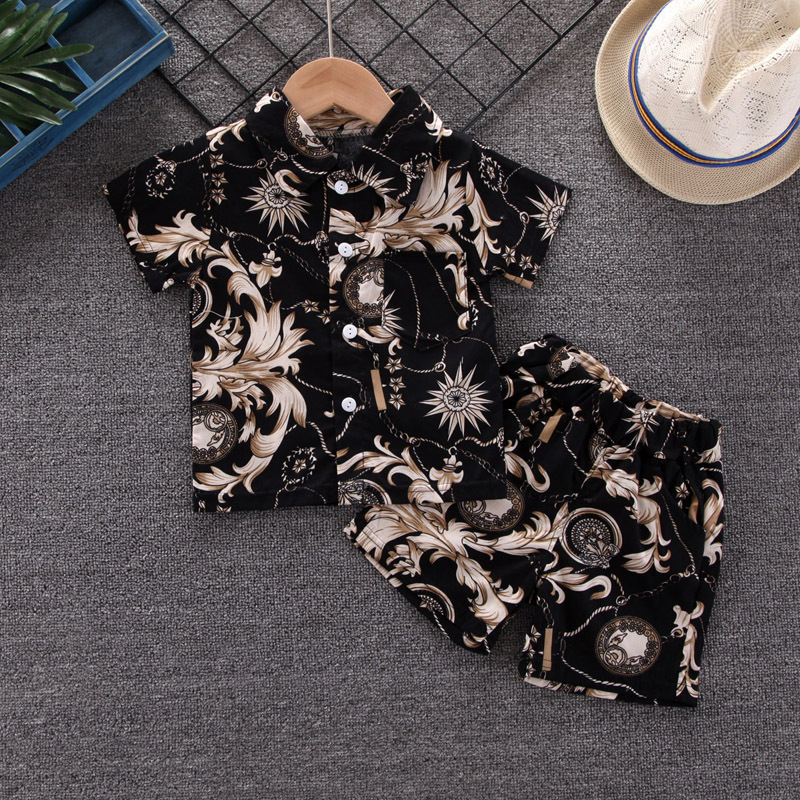 Conyson Wholesale New Fashion Toddler Kids Designer Summer 1-5 Years Clothing Jogger 2 Pieces Little Boy Matching Kids Set