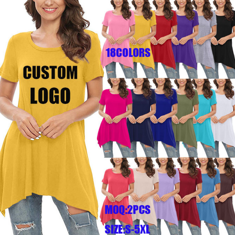 hot sale custom logo korean fashion loose clothes womens solid colors order summer one piece adult woman ladies dress undershirt