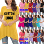 hot sale custom logo korean fashion loose clothes womens solid colors order summer one piece adult woman ladies dress undershirt