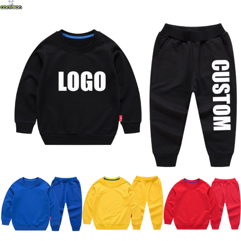 CONYSON Custom Made logo Outdoor hot sale toddler jogger suits Baby Clothes Kids boy girls clothing Tracksuits Sweatsuit Sets