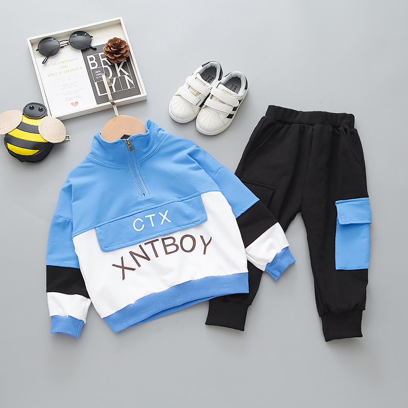 Conyson Fashion Autumn Baby Cotton Jacket Pants 2Pcs/Sets Boys Casual Costume Infant Clothing Kids Tracksuits