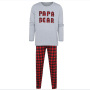 High Quality Custom 2 Pieces Knitted Kids Sleepwear mommy and me Plaid Pajamas Christmas Nightwear Sets