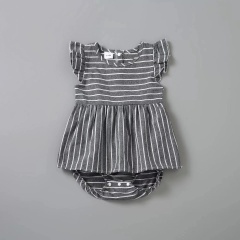 Conyson Wholesale Spring Summer Knitting Polyester Parent Child Clothing High Quality Organic Family Matching White Clothes