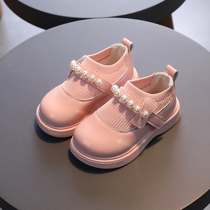 Conyson high quality kids spring autumn Korean fashion boutique designer baby school normal girls Outdoor princess leather shoes