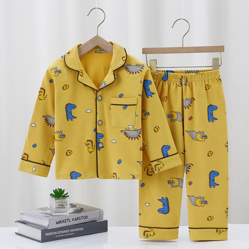 Casual Long Sleeve Winter Cartoon Knitted Pajamas Baby Kids Girls' Sleepwear Pjs Pyjamas