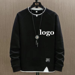 Conyson Latest Design Custom Logo Printing Blank Spring Autumn Wholesale O-neck Hoodie Sweatshirts Men's Pullover Hoodies