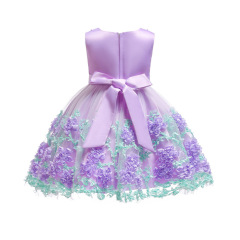 wholesale latest design fashion wedding baby gown birthday fancy flower petals evening party fairy kids girls dress