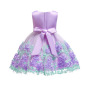 wholesale latest design fashion wedding baby gown birthday fancy flower petals evening party fairy kids girls dress