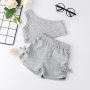 Conyson New Fashion Baby Summer Clothing little girls Suit Clothes Sleeveless Top Shirt Short Pants 2 Pcs Set Outfit baby Set