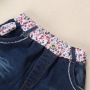 Hot sale 2021 spring autumn children casual long sleeve print sweet floral cotton tops denims baby clothes girls Clothing Set