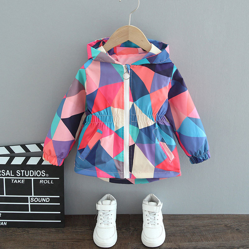 Conyson Spring Summer Autumn Girls Fashion Thin Flower Hooded Jacket Baby Kids Children Sweet Coat