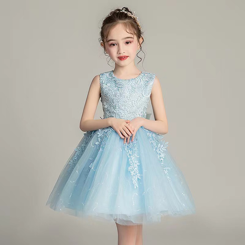 Conyson Hot Sale Summer Western style Polyester And Cotton Sleeveless 3-8 Year Elegant Baby Girl Princess Dresses