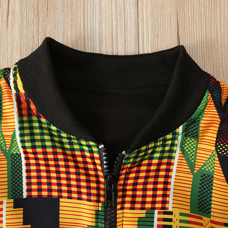 The Latest Design Fashionchildren's Check Skirt African Children Kids Printed Jumpsuit 2 Piece Sets For Little Girl