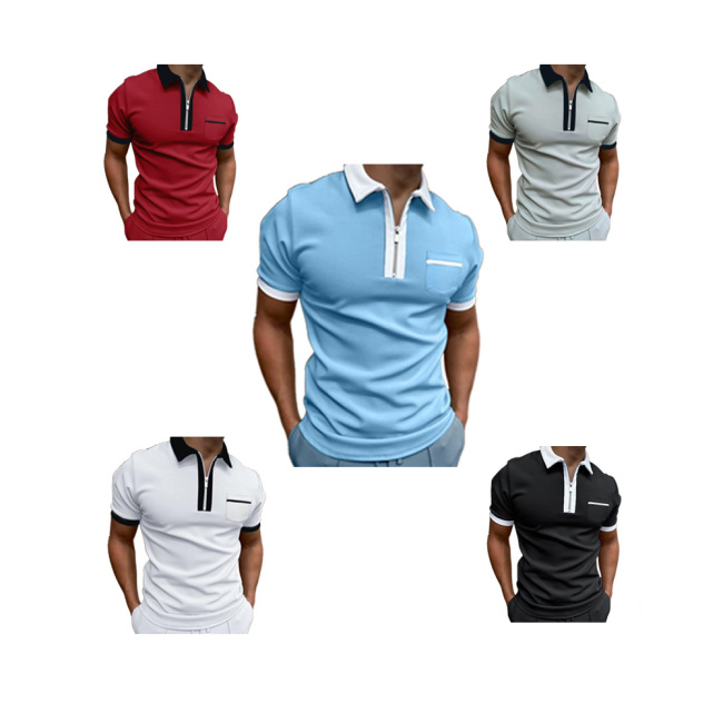 Conyson Wholesale Hot Selling Competitive Price Pure Color Short Sleeve Fashion Custom Logo Men's Fashion Polo Golf Shirts