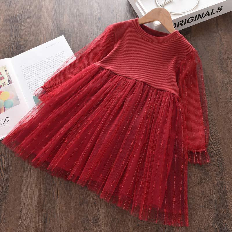 Girls Wholesale Clothing Baby Long Sleeve Autumn Dresses Kids Dresses Party Dress Kids Princess Kids For Girl Clothes