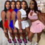Summer Two Pieces Shorts Sets Skinny Sleeveless Hollow Out Tank Top Tennis Skirt Casual Solid Custom Women 2 Piece Set Clothing