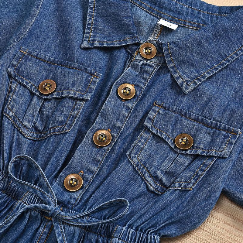 Summer Casual Jean Jumpsuit Kids Baby New Clothes Baby Clothes Summer Denim Romper Clothes Girl Jumpsuit