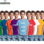 Conyson Custom Logo 100% Cotton Summer Clothes New Children Solid Short Sleeves Popular Design Kids T-shirt Boys Clothes Hot