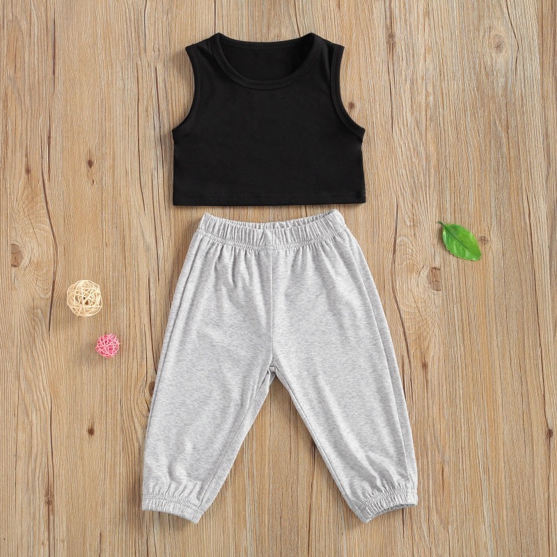 Conyson Summer Kids Baby Girls Cool Fashion Sleeveless Tops Vest Long Pants Outfits Kids Tracksuit Kid Clothing Toddler Sets