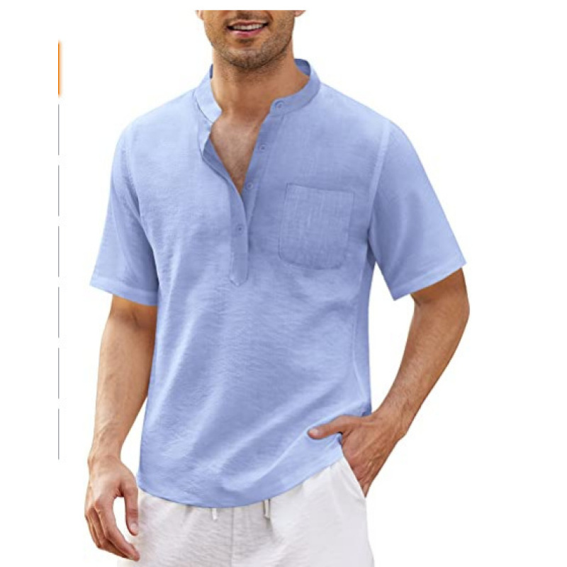 Conyson Summer Muscle Men Custom Polo Casual Pocket Short Sleeve Button Shirts With Collar Beach Quick Dry Fitness Men's T-Shirt