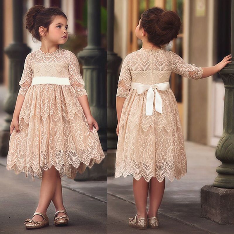 Baby Party Frocks Designs Kids One Piece Baby Girls Garments Dress Children Dress Wedding Gown Kids