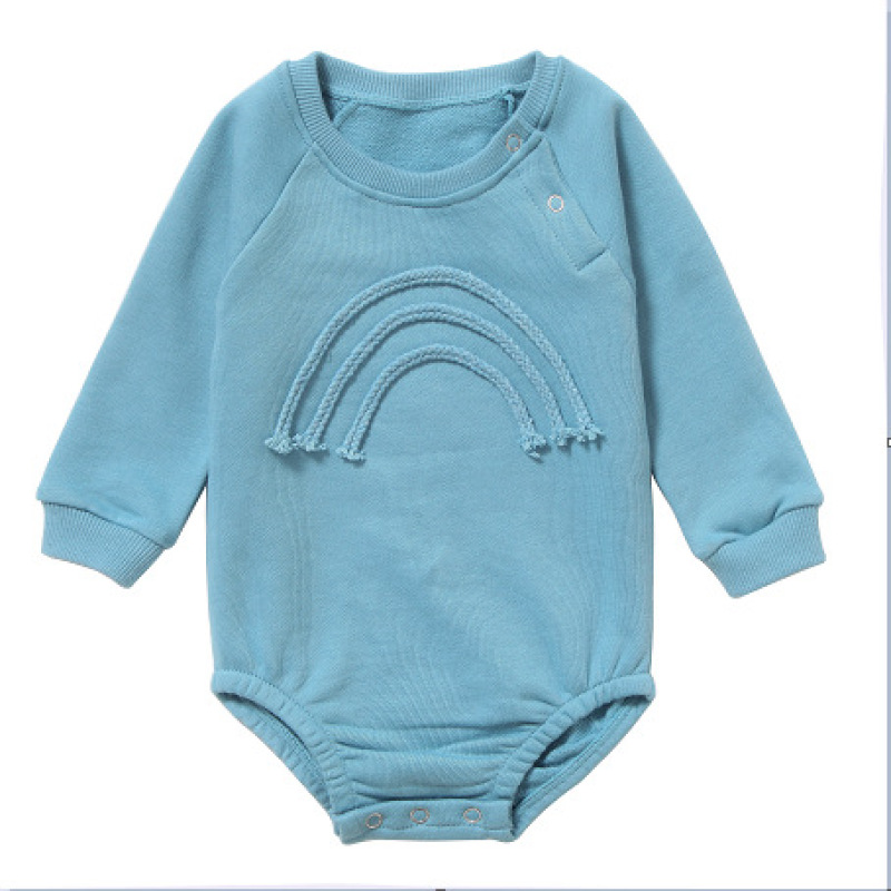 Conyson Wholesale Spring Autumn baby clothes Unisex Cotton Button Long Sleeve Bodysuit Premium Baby Romper For toddler