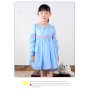 New fashion high quality cotton smocked flowergirl dresses for party