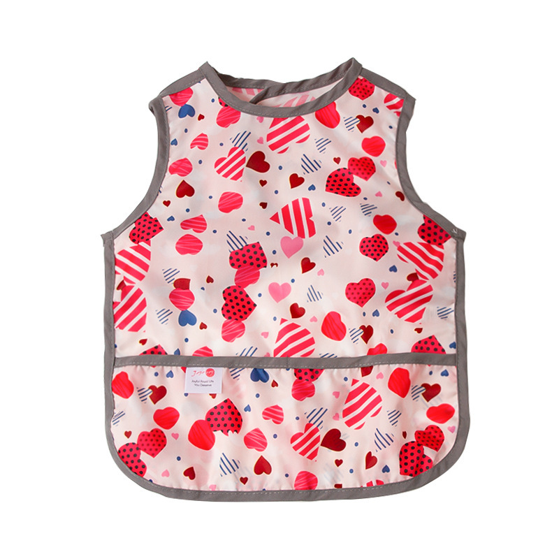 Good Quality Baby Waterproof Bibs Baby Sleeveless Eating Coveralls Babys Meal Pocket Apron
