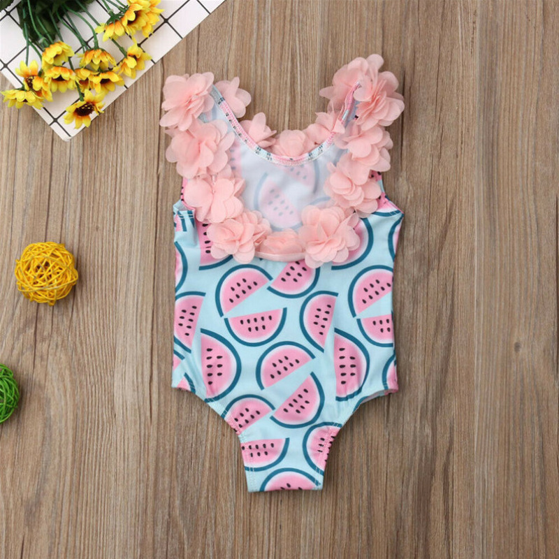 Toddler Infant Swimwear Cute Summer Swimming Costume Baby Girls Wholesale Toddler Watermelon Bikini Suit Summer Baby Girl