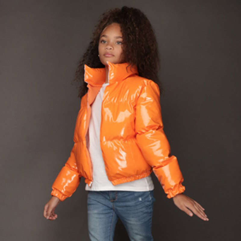 Conyson fall winter fashion Girls boys cute warm children jacket Bubble Puffer Down Coats Short Cotton Padded shiny kid's jacket