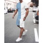 hot sale rts Custom logo Made Outdoor online designer mens summer jogger Clothes suit clothing two-piece adult t-shirt short Set