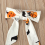 Wholesale Halloween Pumpkin Pattern Long Sleeve Skirt Head Band Two Pieces Outfits Casual Pajama Party Festival Dress