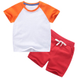 White orange + red color matching short T suit