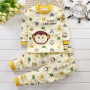 Wholesale Breathable Long Sleeve Kids Sleepwear Cotton Kids Cartoon Pyjamas Korean Kids Pajamas Set