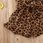 Conyson Summer Infant Baby Girls Clothing Leopard Overalls 4 Colors Sleeveless Button Shorts Jumpsuits Fashion Outfits