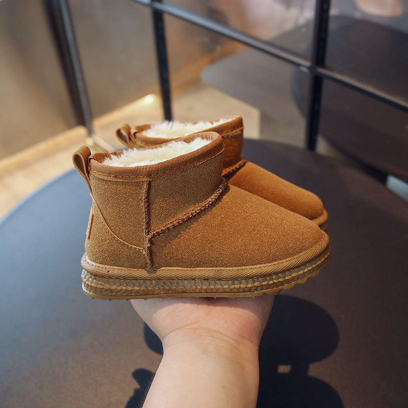 Conyson wholesale rts infant kids korean fashion designer toddler child solid velvet shoes winter Newborn baby girl Martin boots