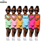 Conyson Kids Summer Vest Sleeveless 1-7 Years Unisex Cute Kids Designer Blank Tracksuit Clothing Set 2023 Girls 2 Pieces Sets