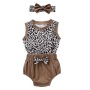 Short SLeeve T-Shirts And Skirts Baby Clothes sets Knitted Leopard Casual Children Girls Summer Clothing Sets