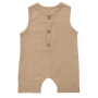 Conyson Customized Cotton And Linen Solid Color Baby Jumpsuit Suit Crawling Jumpsuit Baby Clothes newborn Romper
